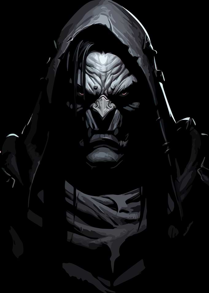Dark Hooded Fantasy Warrior Portrait