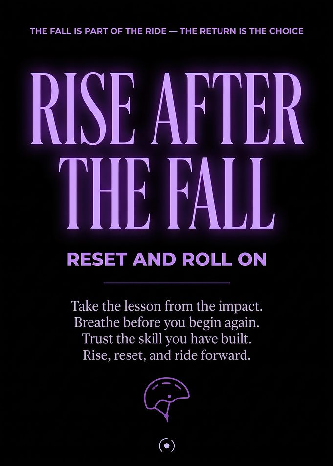 Inspirational Rise After The Fall Poster