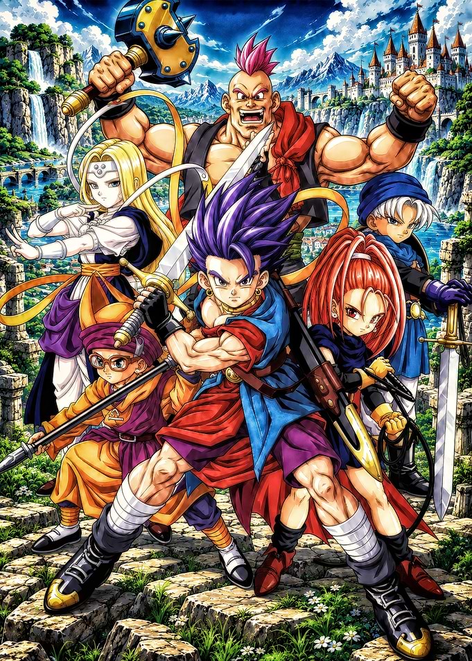 Dragon Quest Heroes Party Illustration