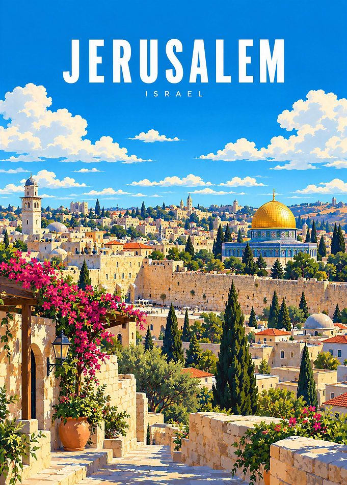 Jerusalem Israel Travel Poster