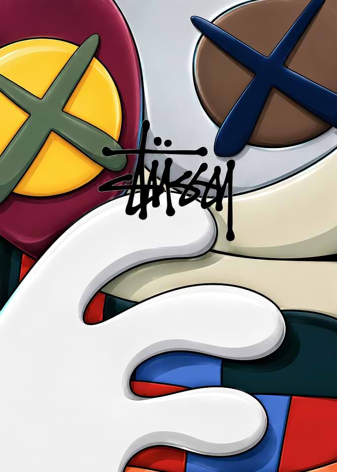 KAWS Stüssy Collaboration Graphic Art