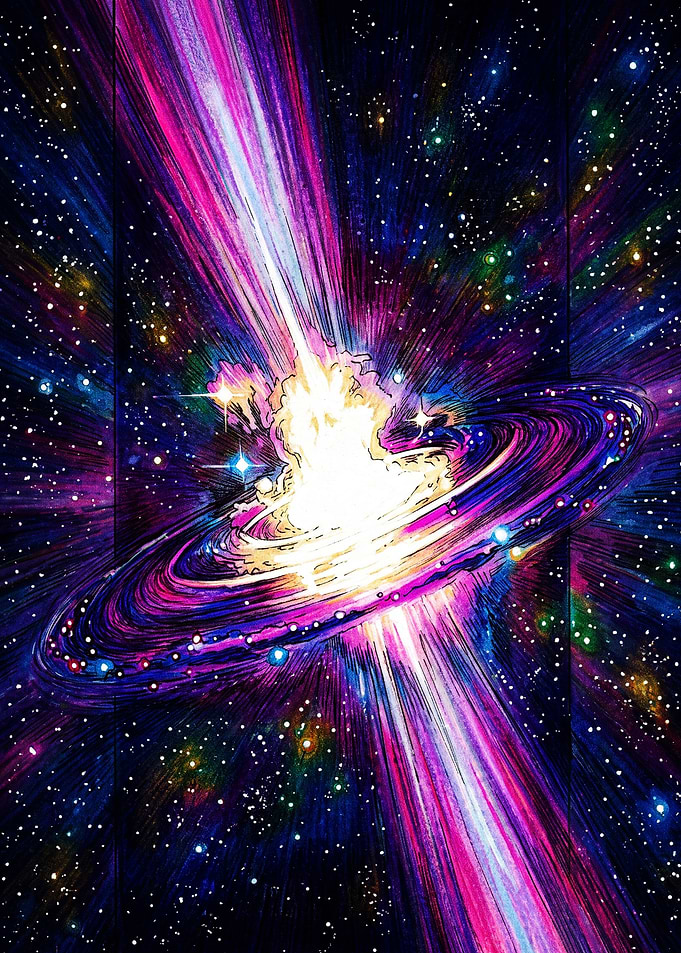 Vibrant Cosmic Supernova Explosion