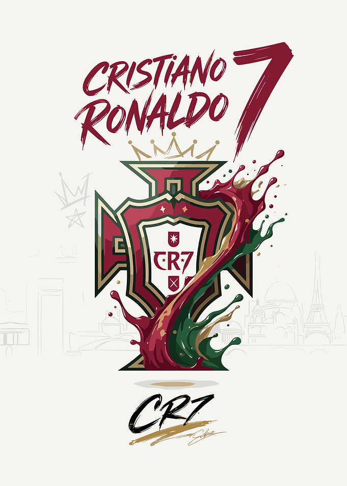 Cristiano Ronaldo CR7 Portugal Art Poster