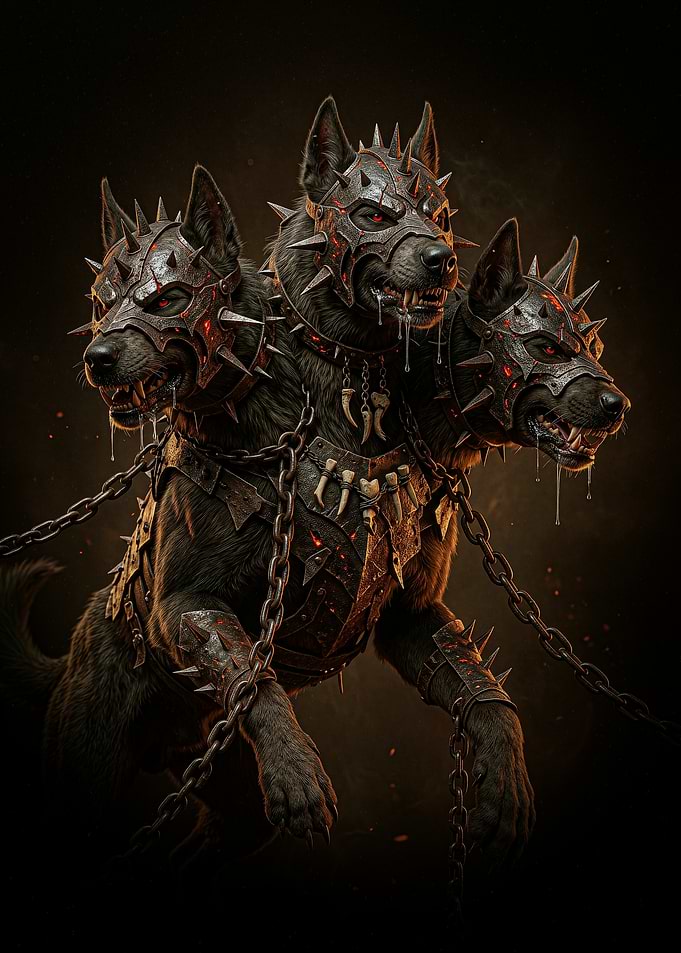Ferocious Three-Headed Cerberus Guardian