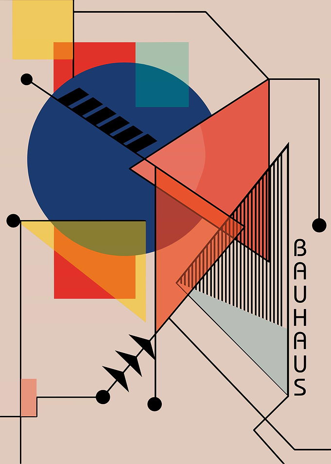 Bauhaus Geometric Abstract Poster