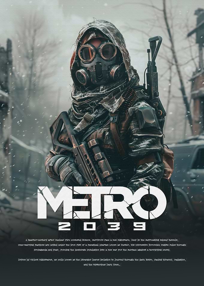 Metro 2039 Post-Apocalyptic Soldier Poster