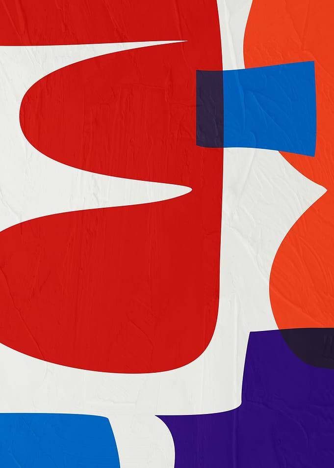 Abstract Geometric Shapes in Bold Colors