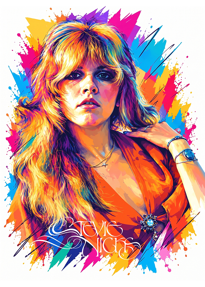 Stevie Nicks Colorful Pop Art Portrait