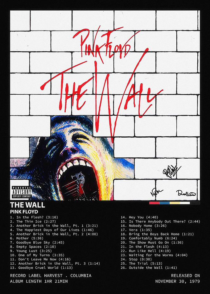Pink Floyd The Wall Album Poster