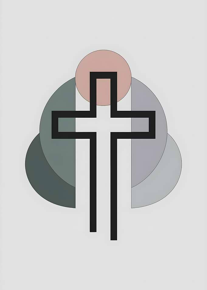 Minimalist Christian Cross Graphic Design