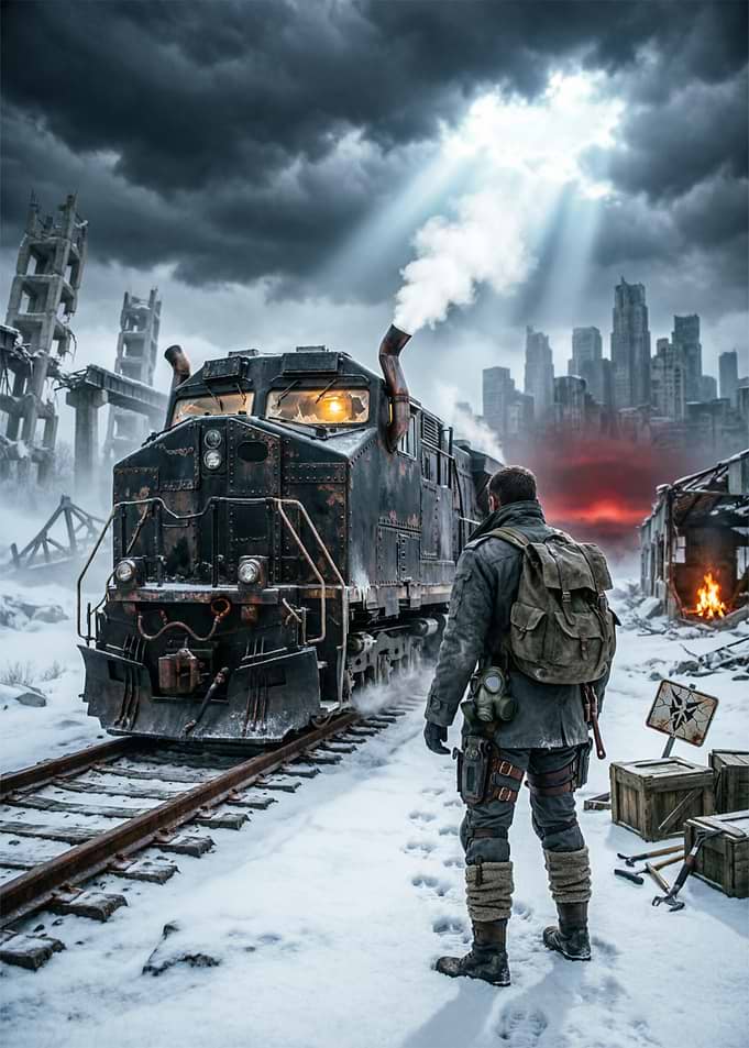 Post-Apocalyptic Survivor and Rusty Train