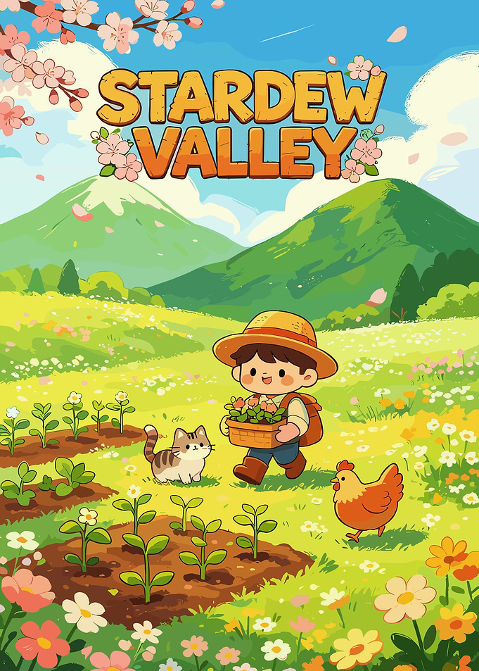 Stardew Valley Farming Illustration
