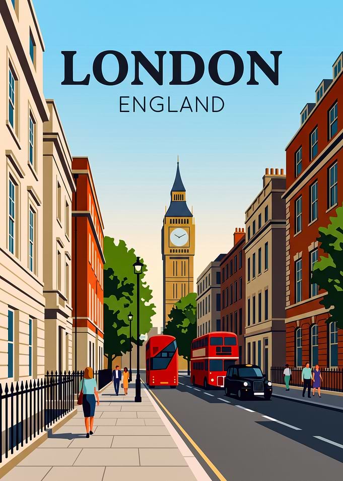 London England Travel Poster