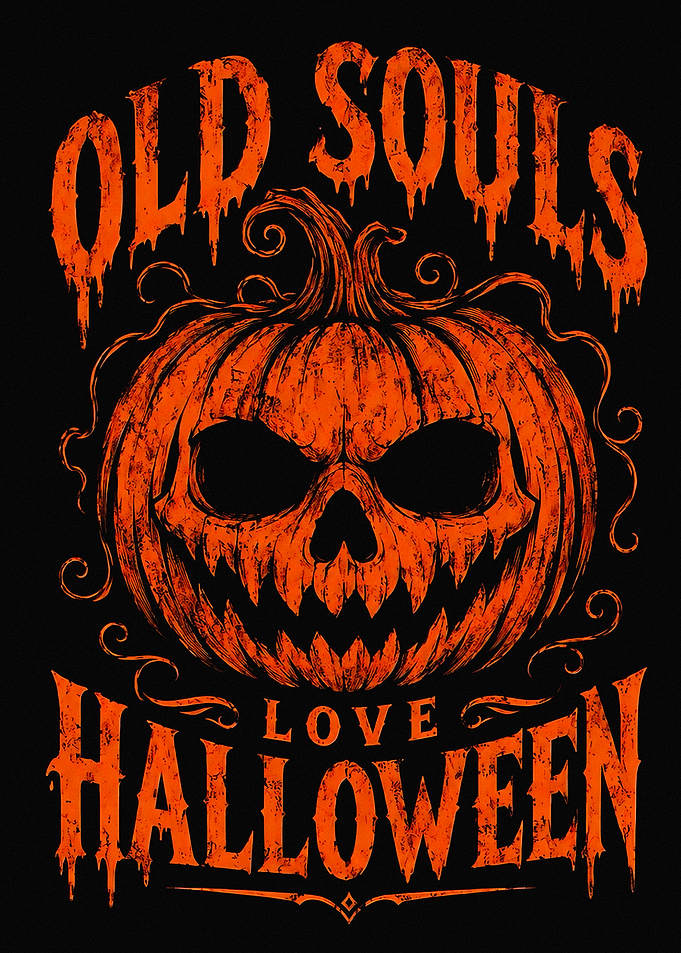 Old Souls Love Halloween Pumpkin Art