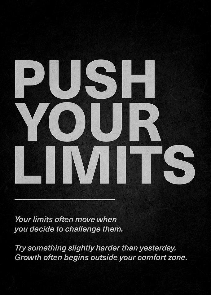 Push Your Limits Motivational Poster