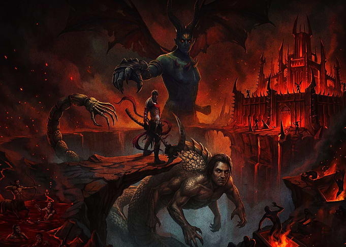 Demon Hell Portal Dark Fantasy Art