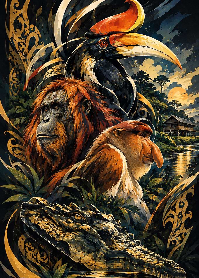 Borneo Wildlife and Cultural Art