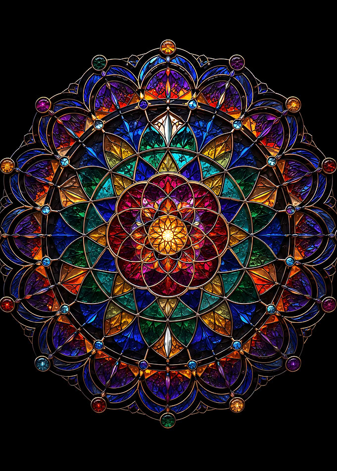 Intricate Stained Glass Mandala
