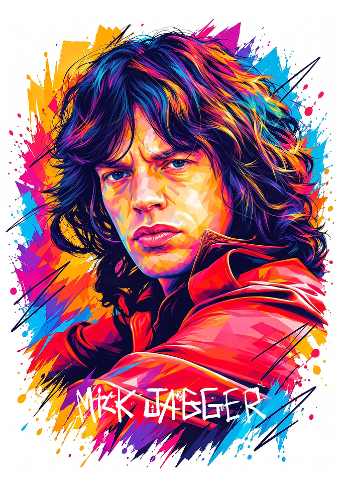 Mick Jagger Pop Art Portrait