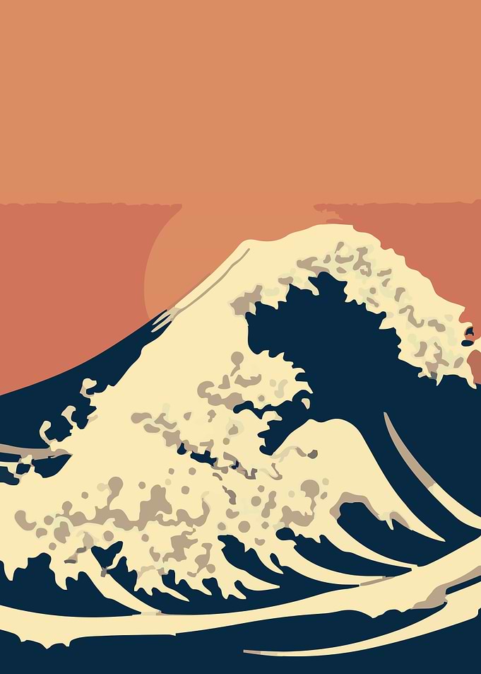 Mount Fuji and the Great Wave at Dawn