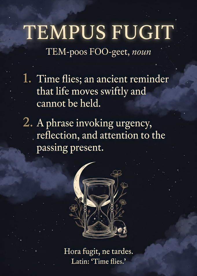 Tempus Fugit Inspirational Poster