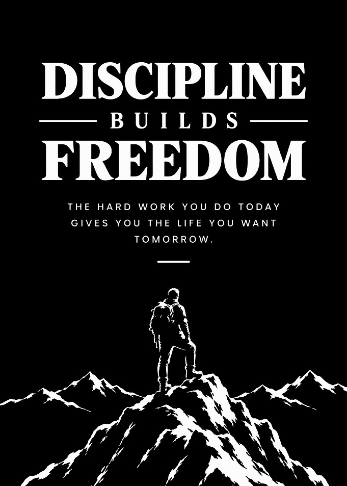 Discipline Builds Freedom Motivational Poster