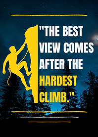 The Best View Comes After The Hardest Climb - Motivational Rock Climbing Poster