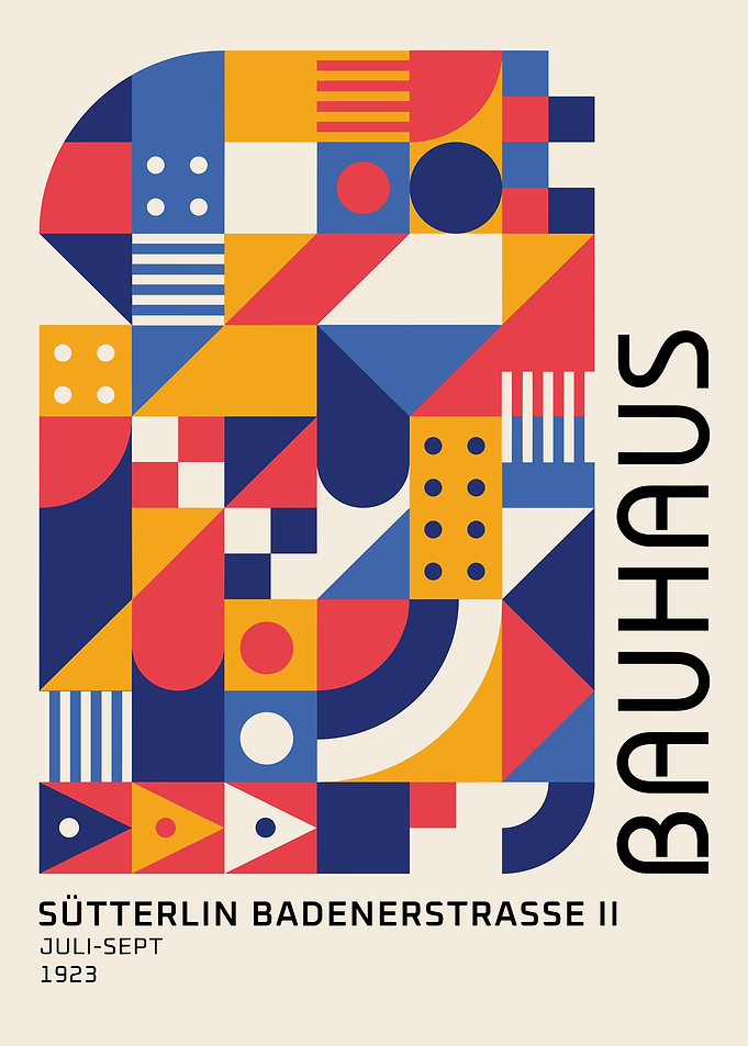 Bauhaus Geometric Abstract Poster