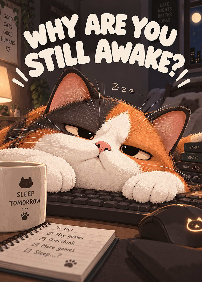 Why Are You Still Awake Cat