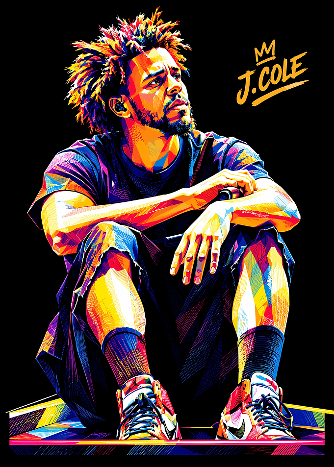 J. Cole Pop Art Portrait