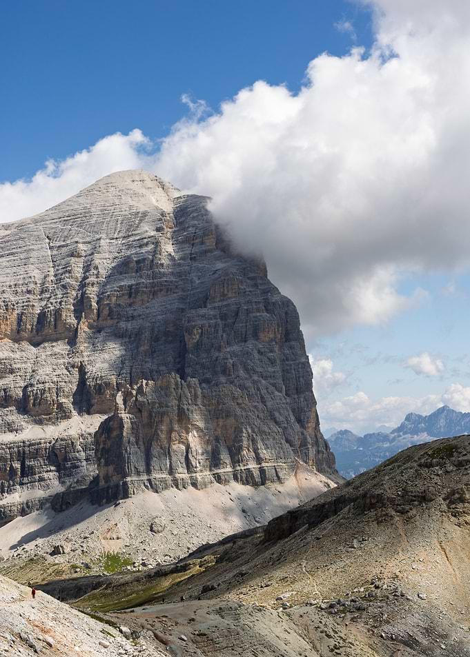 Majestic Dolomite Mountain Peak - Passo Falzarego - Italy