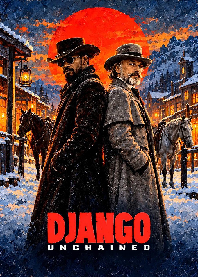 Django Unchained Movie Poster Art