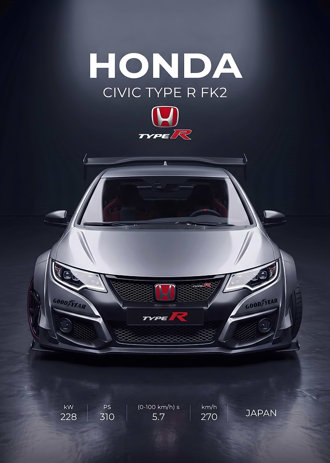 Honda Civic Type R FK2 Poster