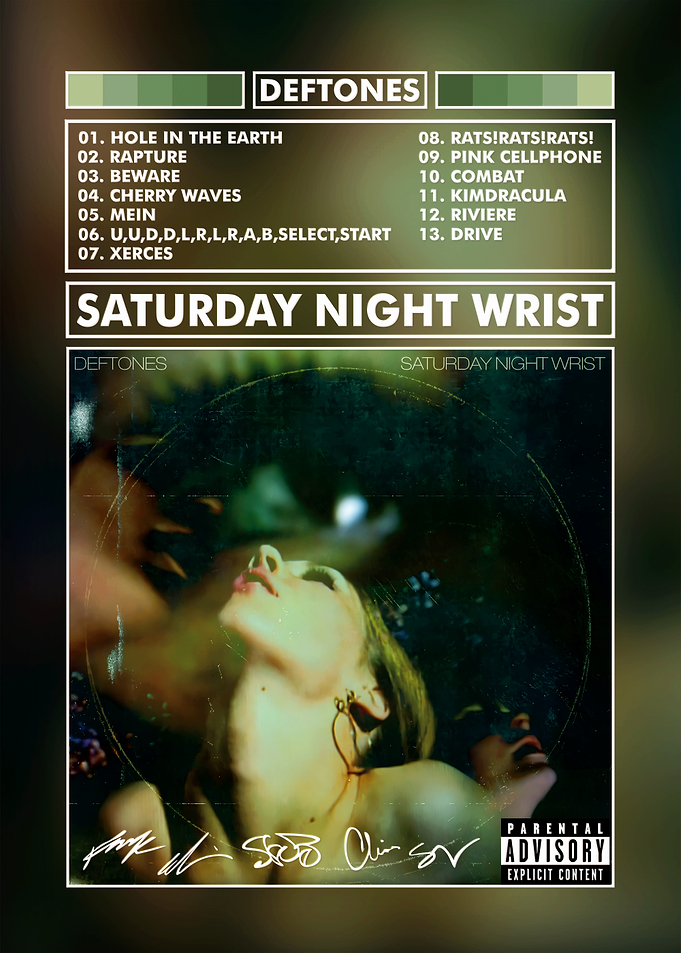 Deftones Saturday Night Wrist Album Poster