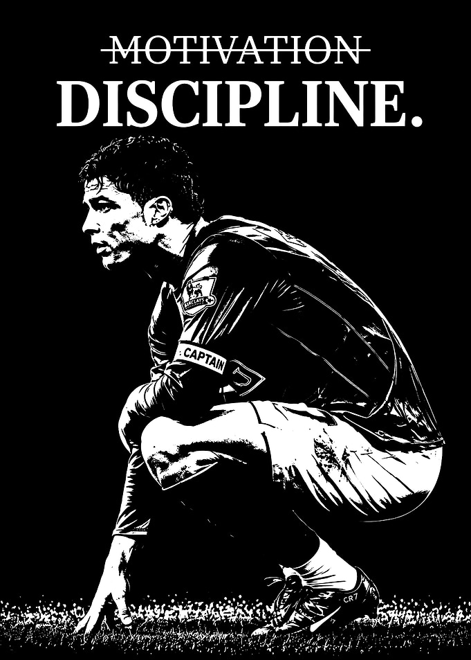 Cristiano Ronaldo Discipline Motivational Poster