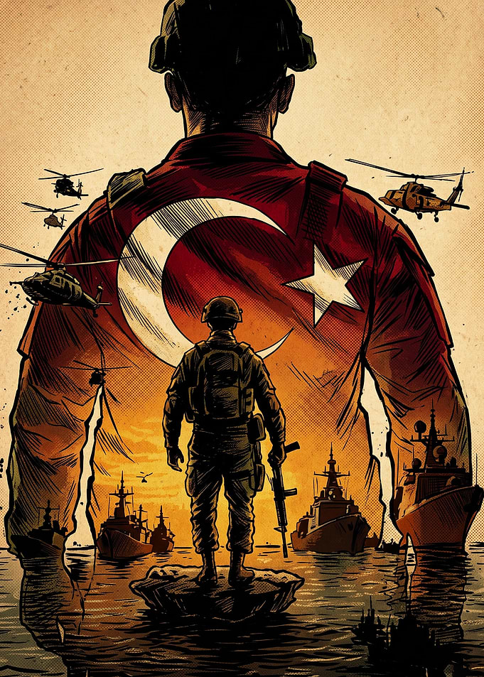 Turkish Soldier Military Heroic Art