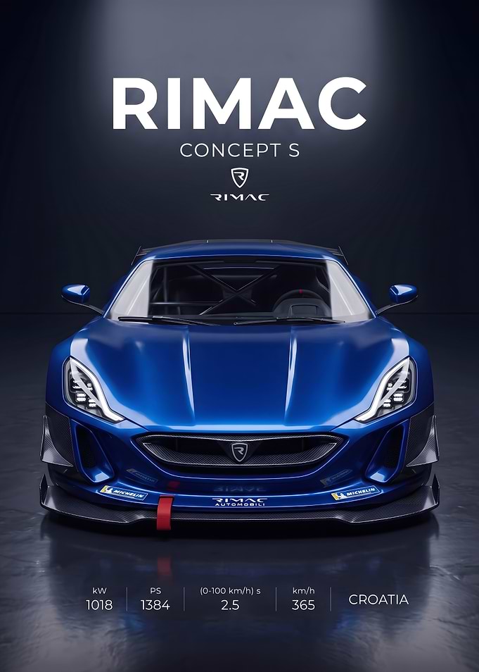 Rimac Concept S Electric Supercar Poster