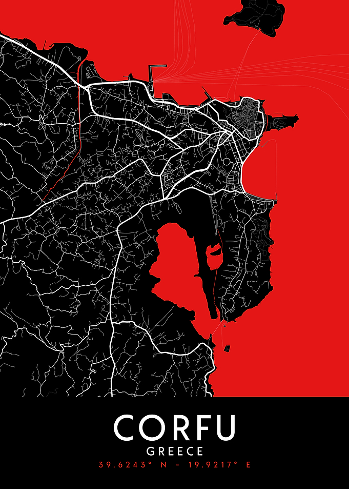 Corfu Dark Map