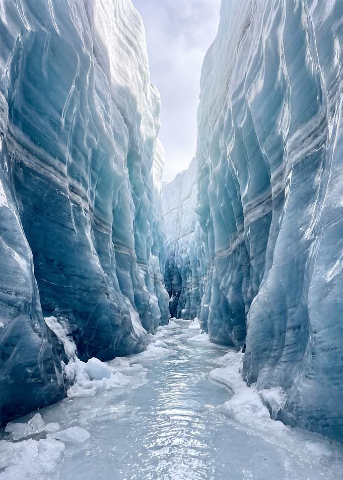 Blue Ice Canyon Meltwater Stream