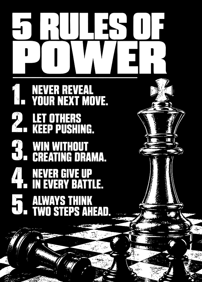 5 Rules of Power Chess Poster