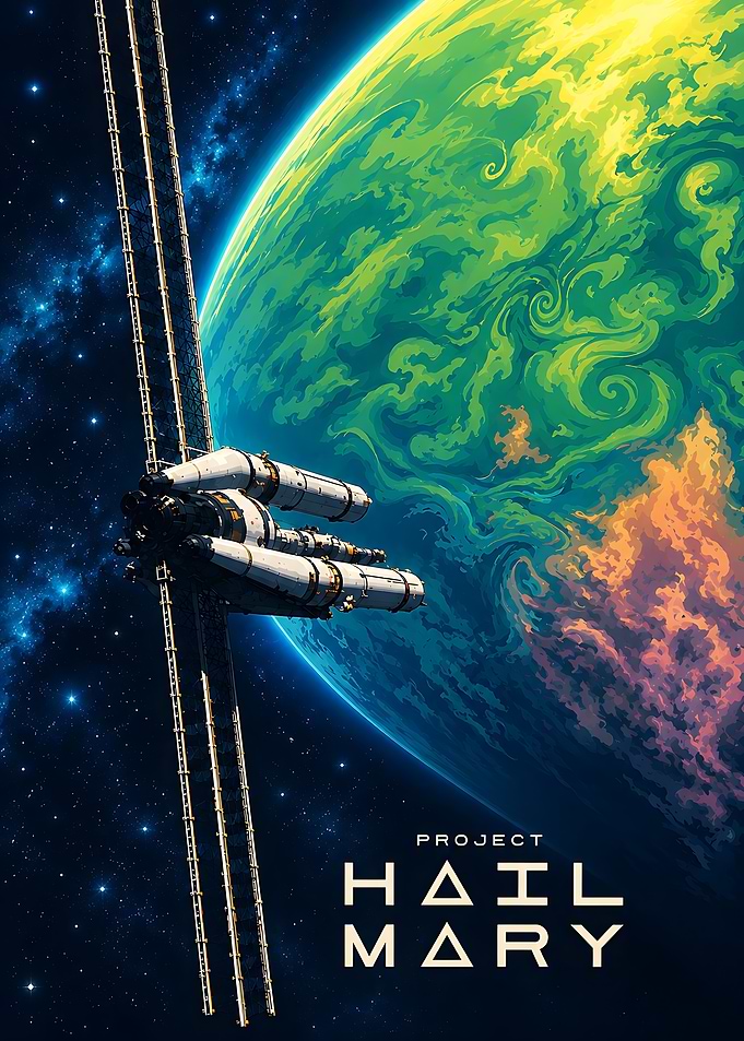 Project Hail Mary Space Poster