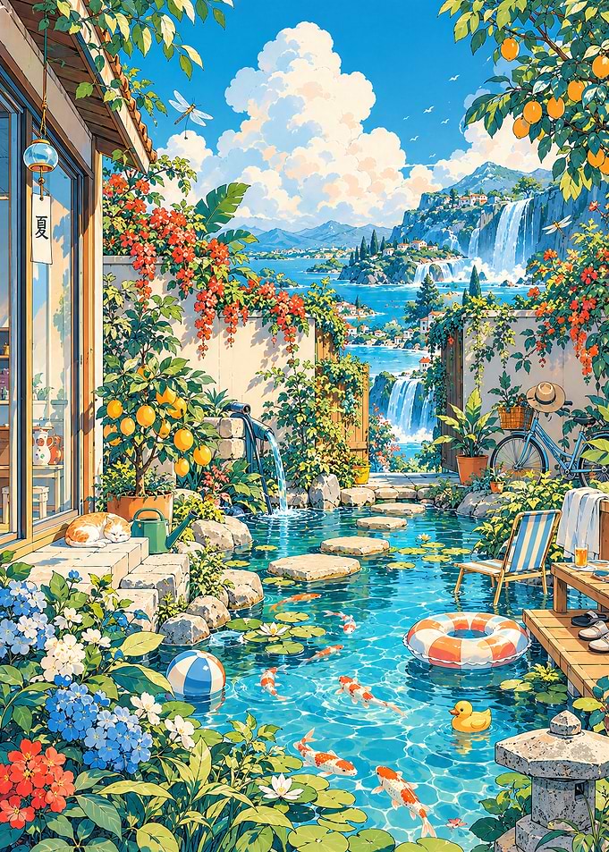 Garden Summer Pond