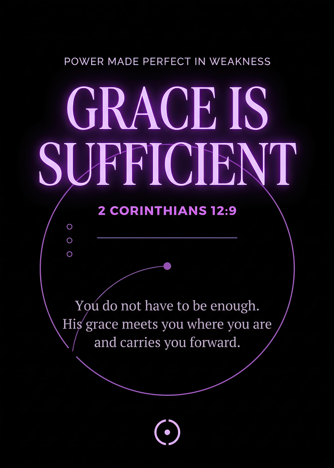 Grace Is Sufficient Inspirational Quote Poster
