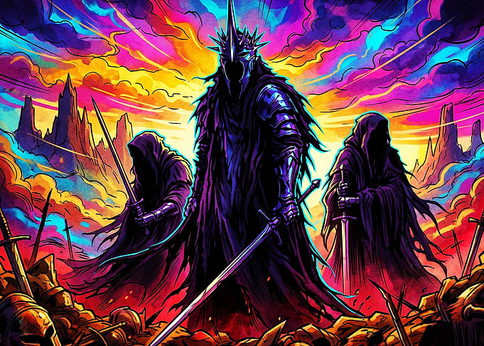 Dark Knight Mystic Fantasy Art