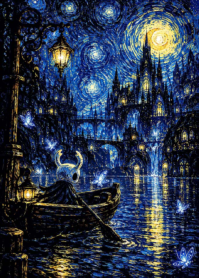 Hollow Knight Starry Night Fan Art