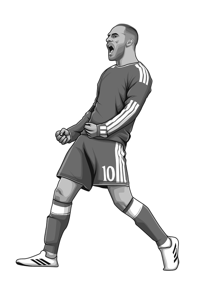Alexis Mac Allister Black and White Version