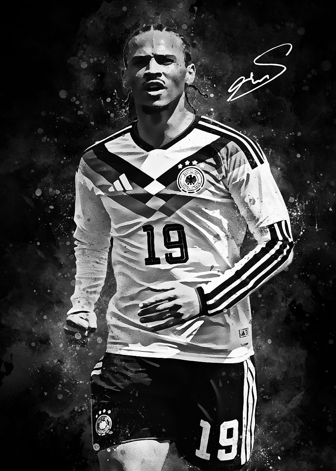 Leroy Sane Soccer Portrait