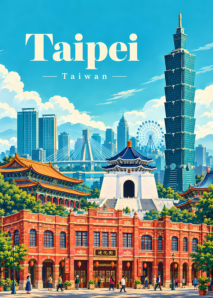 Taipei City Travel Poster