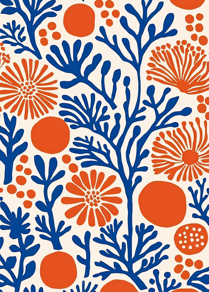Abstract Floral Botanical Pattern