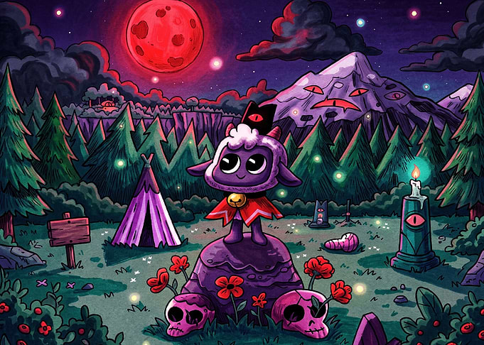 Cult of the Lamb Night Scene